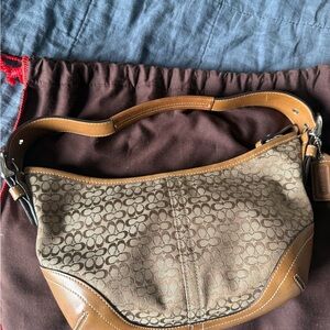 Coach Brown Signature Shoulder Bag